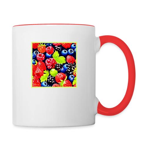 Colorful Berry Medley Design - Contrast Coffee Mug