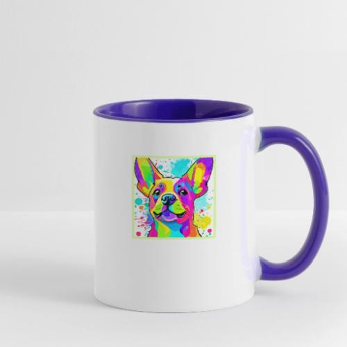 Vibrant Frenchie Bulldog Puppy Art - Contrast Coffee Mug