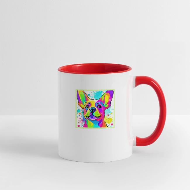 Vibrant Frenchie Bulldog Puppy Art