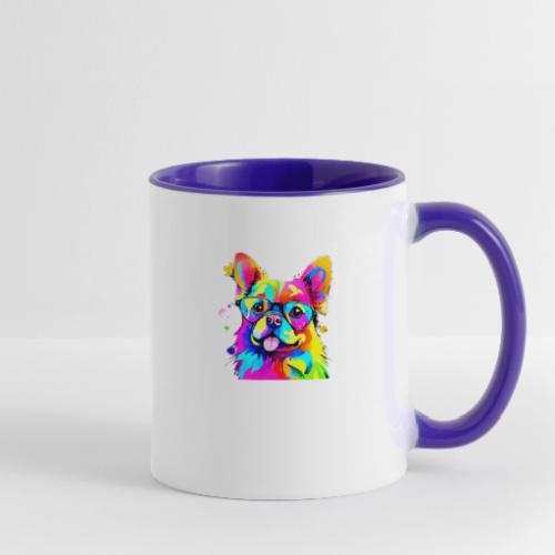 Vibrant Pup: Abstract Dog Art - Contrast Coffee Mug