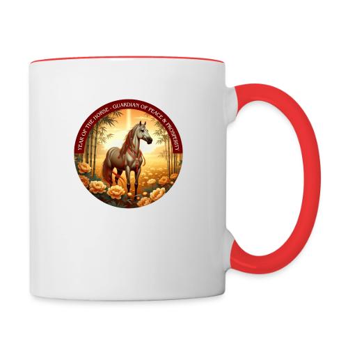 Year of the Horse Guardian T Shirt, Lunar New Year - Contrast Coffee Mug
