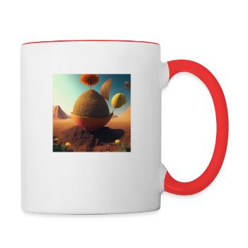 the curious seed - Contrast Coffee Mug - white/red - Right