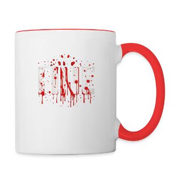 i m fine - Contrast Coffee Mug - white/red - Right