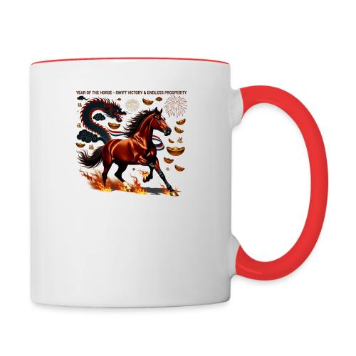 Year of the Horse Victory T Shirt, Lunar New Year - Contrast Coffee Mug