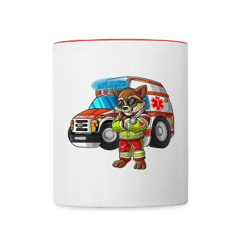 Paramedic - Raccoon - Contrast Coffee Mug - white/red - Front