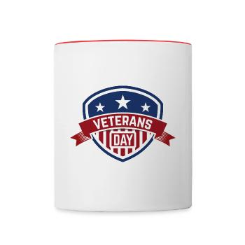 Veterans Day - Contrast Coffee Mug - white/red - Front