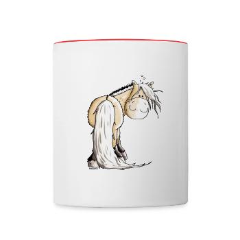 Funny Norwegian Fjord Horse - Contrast Coffee Mug - white/red - Front