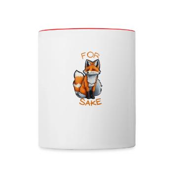 Oh For Fox Sake - Contrast Coffee Mug - white/red - Front