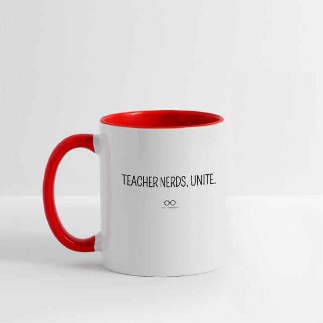 Teacher Nerds, Unite. (black text)