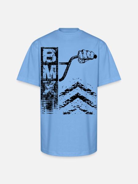Behind Bmx Bars - Unisex Oversized Heavyweight T-Shirt - sky blue