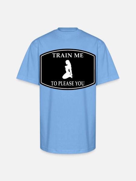 BDSM Train Me Dominance & Submission - Unisex Oversized Heavyweight T-Shirt - sky blue