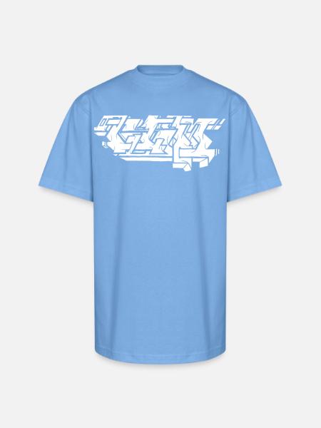 Graffiti Piece - White - Unisex Oversized Heavyweight T-Shirt - sky blue