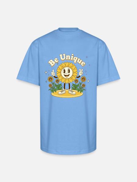 Be Unique Sunflower Hero - Unisex Oversized Heavyweight T-Shirt - sky blue