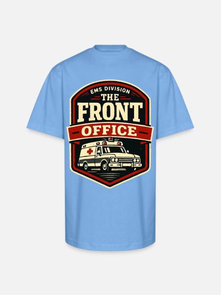 EMS Front Office Driver Badge - Unisex Oversized Heavyweight T-Shirt - sky blue