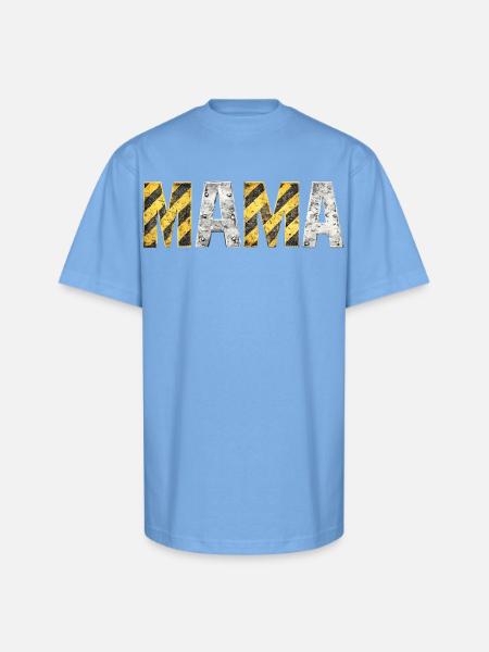 Industrial Hazard Mama Letters - Unisex Oversized Heavyweight T-Shirt - sky blue