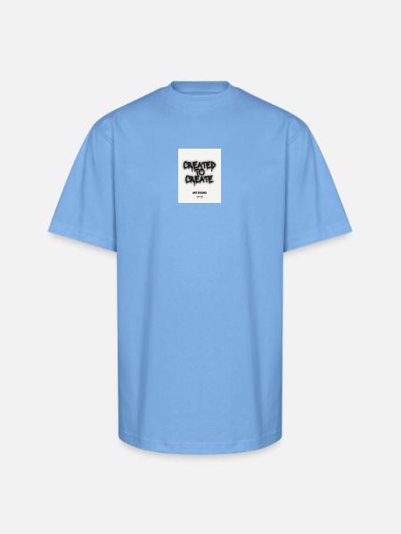 Created to Create - Unisex Oversized Heavyweight T-Shirt - sky blue