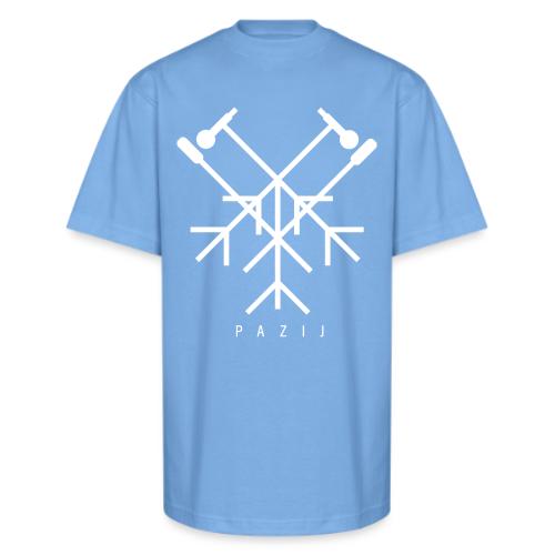 Pazij White Logo - Unisex Oversized Heavyweight T-Shirt