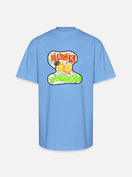Back to school  - Unisex Oversized Heavyweight T-Shirt - sky blue