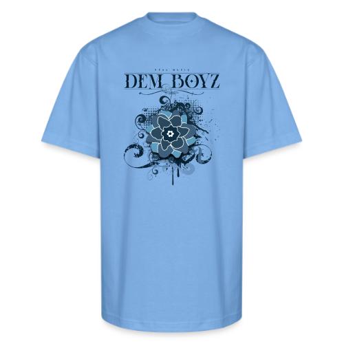 Flower Splash Blues - Unisex Oversized Heavyweight T-Shirt