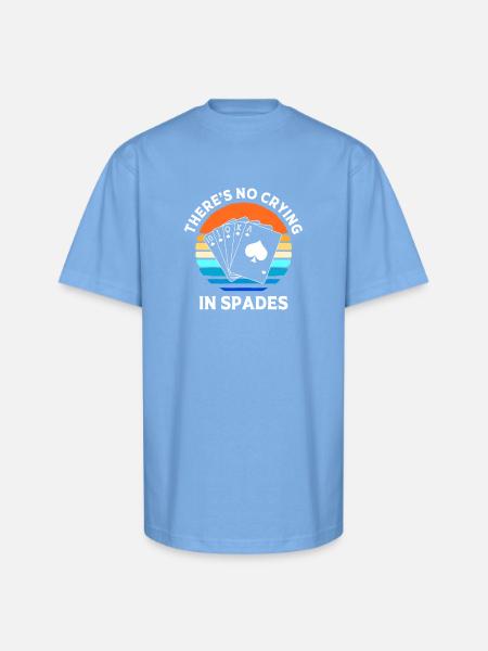 Spades Card Game Poker Player - Unisex Oversized Heavyweight T-Shirt - sky blue