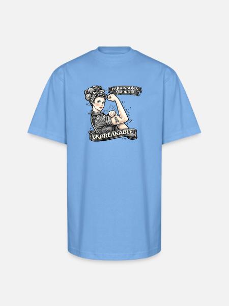 Parkinson Warrior Unbreakable - Unisex Oversized Heavyweight T-Shirt - sky blue