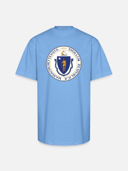 Massachusetts - Unisex Oversized Heavyweight T-Shirt - sky blue