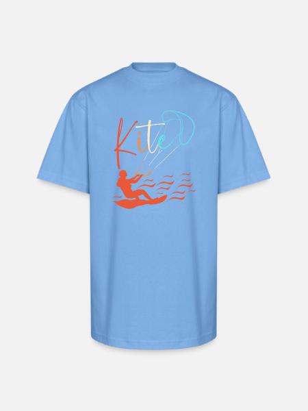 Kitesurfing Kite Water Sports - Unisex Oversized Heavyweight T-Shirt - sky blue