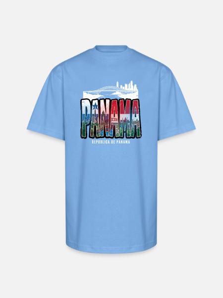 panama - Unisex Oversized Heavyweight T-Shirt - sky blue