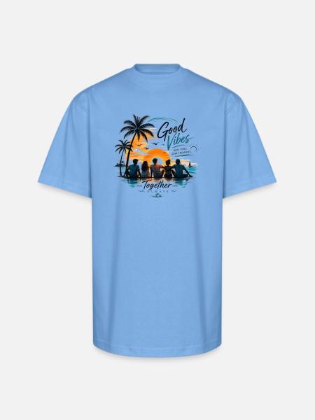 Togetherness - Unisex Oversized Heavyweight T-Shirt - sky blue