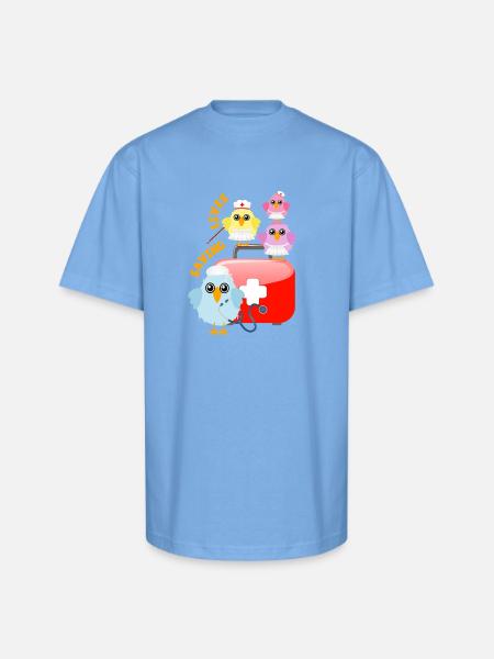 doctors_birds_medical_bag - Unisex Oversized Heavyweight T-Shirt - sky blue