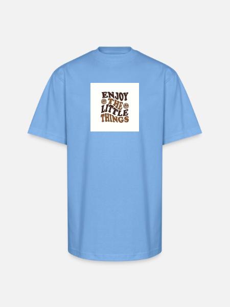 Enjoy The Little Things Retro - Unisex Oversized Heavyweight T-Shirt - sky blue