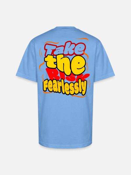 Fearless Tshirt - Unisex Oversized Heavyweight T-Shirt - sky blue