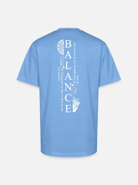 Balance Mind Graphic Tee - Unisex Oversized Heavyweight T-Shirt - sky blue