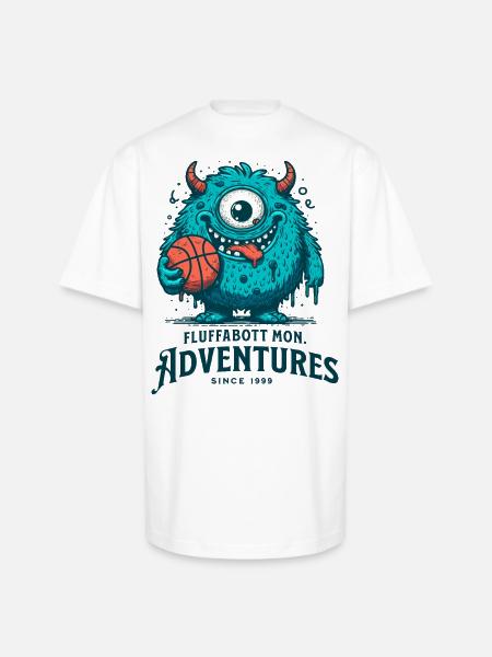 Art Illustration monster - Unisex Oversized Heavyweight T-Shirt - white