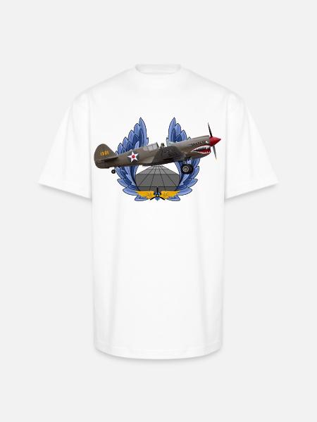 P-40 - Unisex Oversized Heavyweight T-Shirt - white