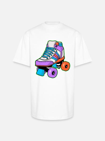 Roller Skating Skater - Unisex Oversized Heavyweight T-Shirt - white