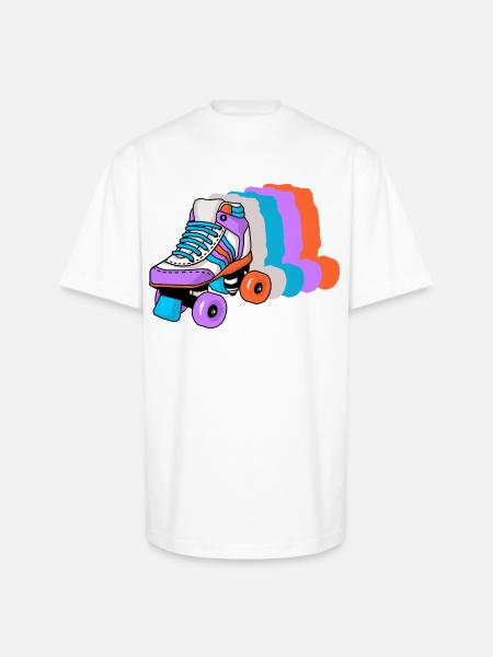 Roller Skating Skater - Unisex Oversized Heavyweight T-Shirt - white