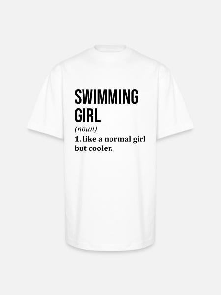 Swimming Swimming Swimming - Unisex Oversized Heavyweight T-Shirt - white
