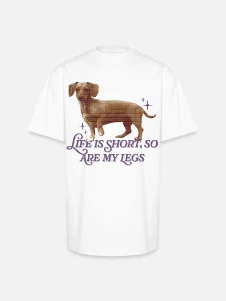 Life Is Short  - Unisex Oversized Heavyweight T-Shirt - white