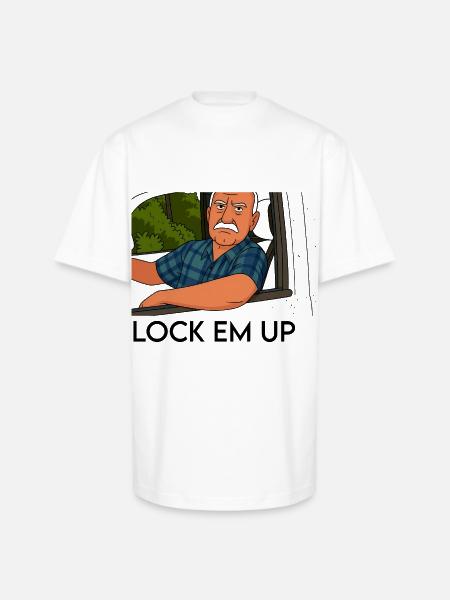 Lock em up - Unisex Oversized Heavyweight T-Shirt - white