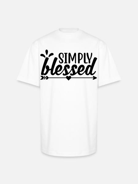 Simply Blessed - Unisex Oversized Heavyweight T-Shirt - white
