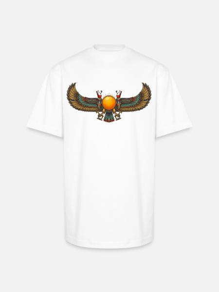 Solar Winged Emblem - Unisex Oversized Heavyweight T-Shirt - white