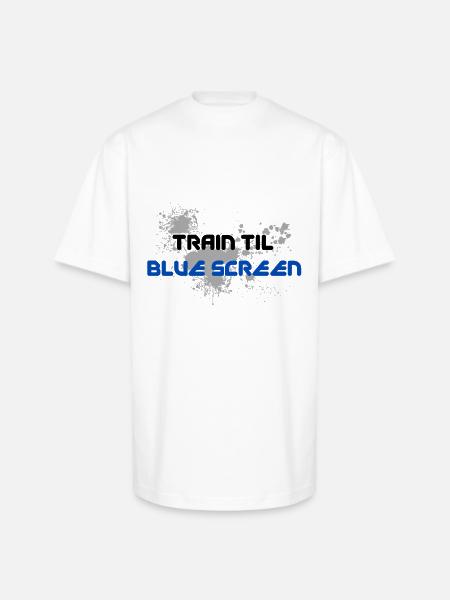Blue Screen Glitch Splash - Unisex Oversized Heavyweight T-Shirt - white