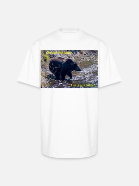 Choose The Bear - Unisex Oversized Heavyweight T-Shirt - white