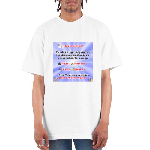 Personalized Souvenirs with Photo, Phrase, Design - Unisex Oversized Heavyweight T-Shirt