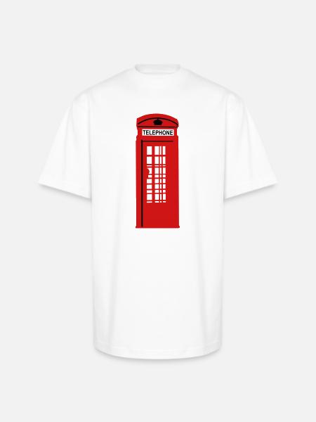 phone box - Unisex Oversized Heavyweight T-Shirt - white