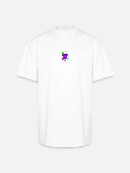 All In Good Fun Neon Splash - Unisex Oversized Heavyweight T-Shirt - white