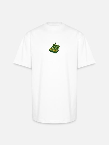 Drone Remote Controller Logo - Unisex Oversized Heavyweight T-Shirt - white