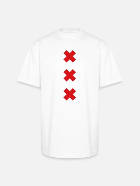 Amsterdam logo - Unisex Oversized Heavyweight T-Shirt - white