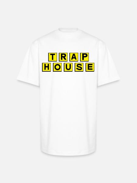 Trap House - Unisex Oversized Heavyweight T-Shirt - white
